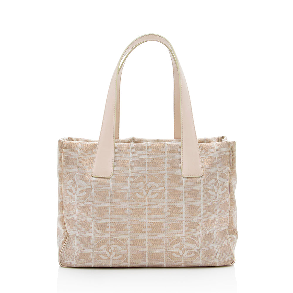 Chanel Glitter Nylon Travel Line Medium Tote (SHF-16771)