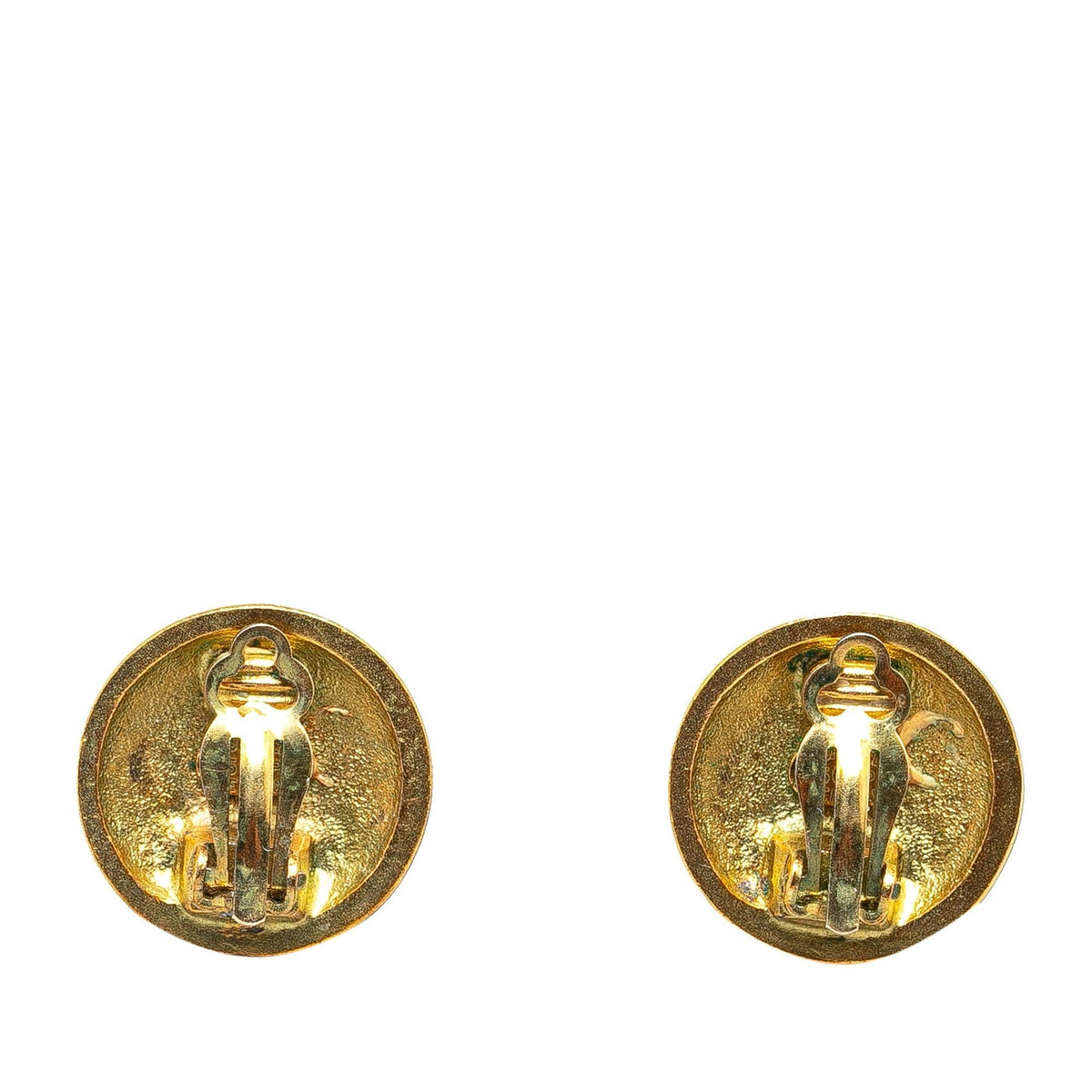 Chanel Gold Plated CC Clip On Earrings (SHG-3HNCUs)