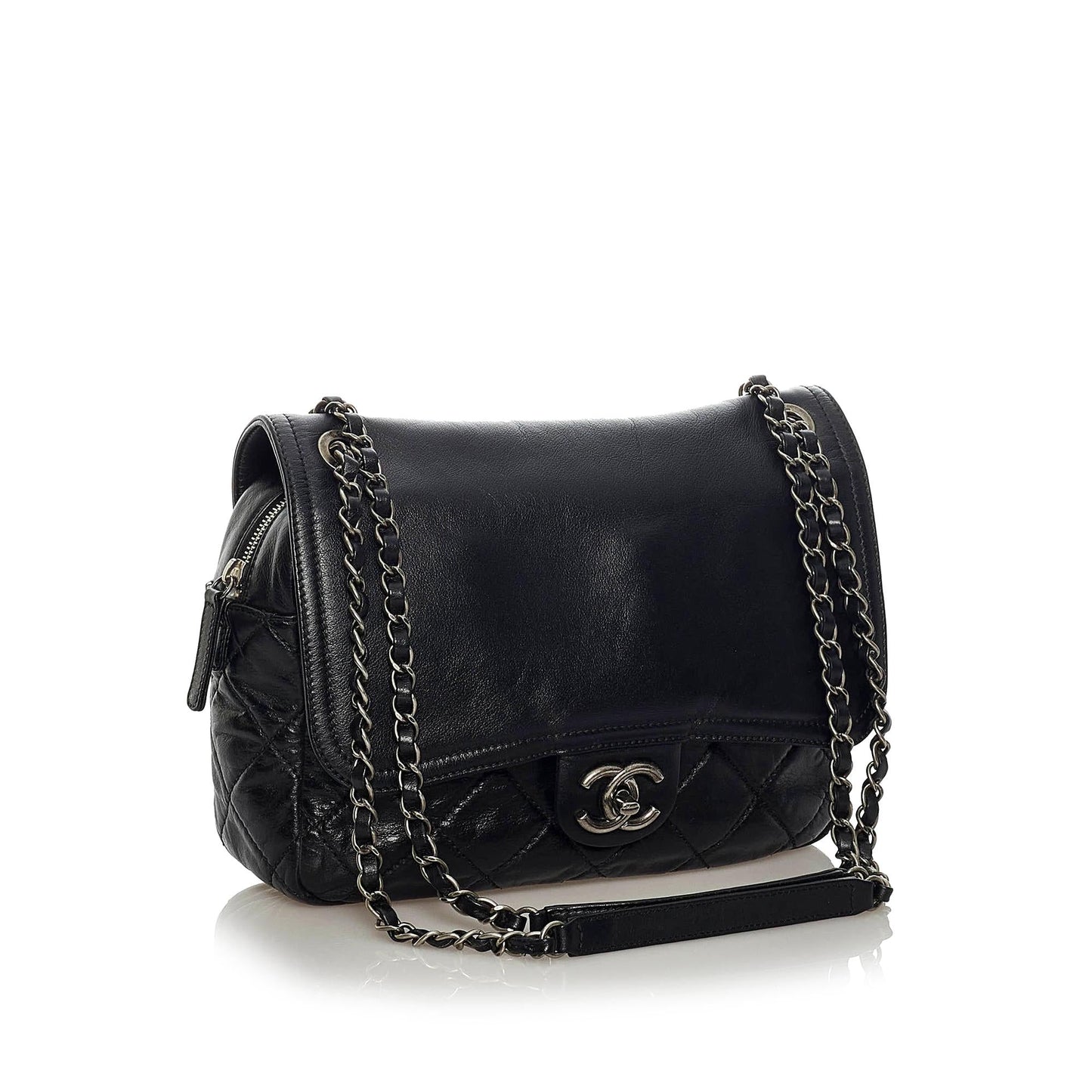 Chanel In The Mix Zip Flap Leather Crossbody Bag (SHG-34482)