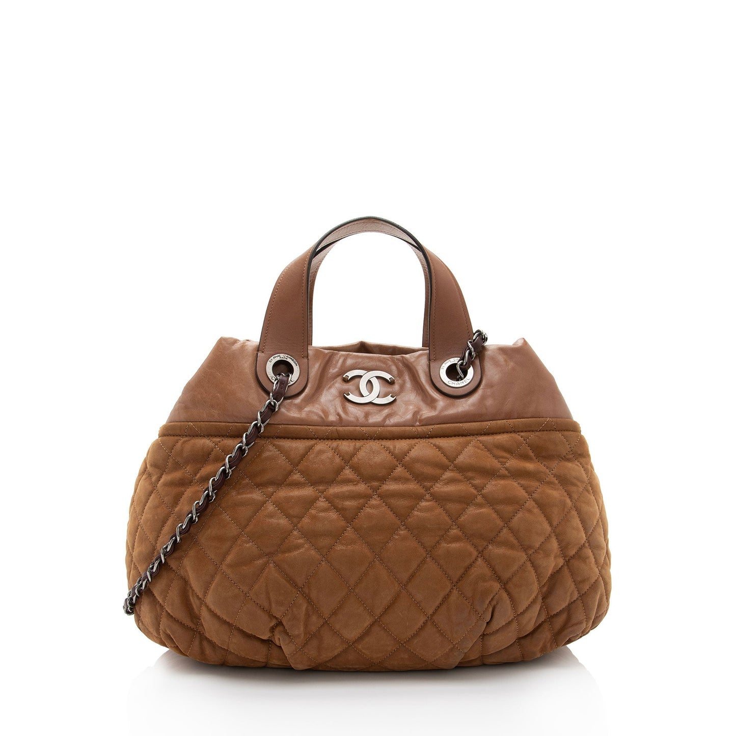 Chanel Iridescent Calfskin In the Mix Bowler Small Tote (SHF-otOqlH)