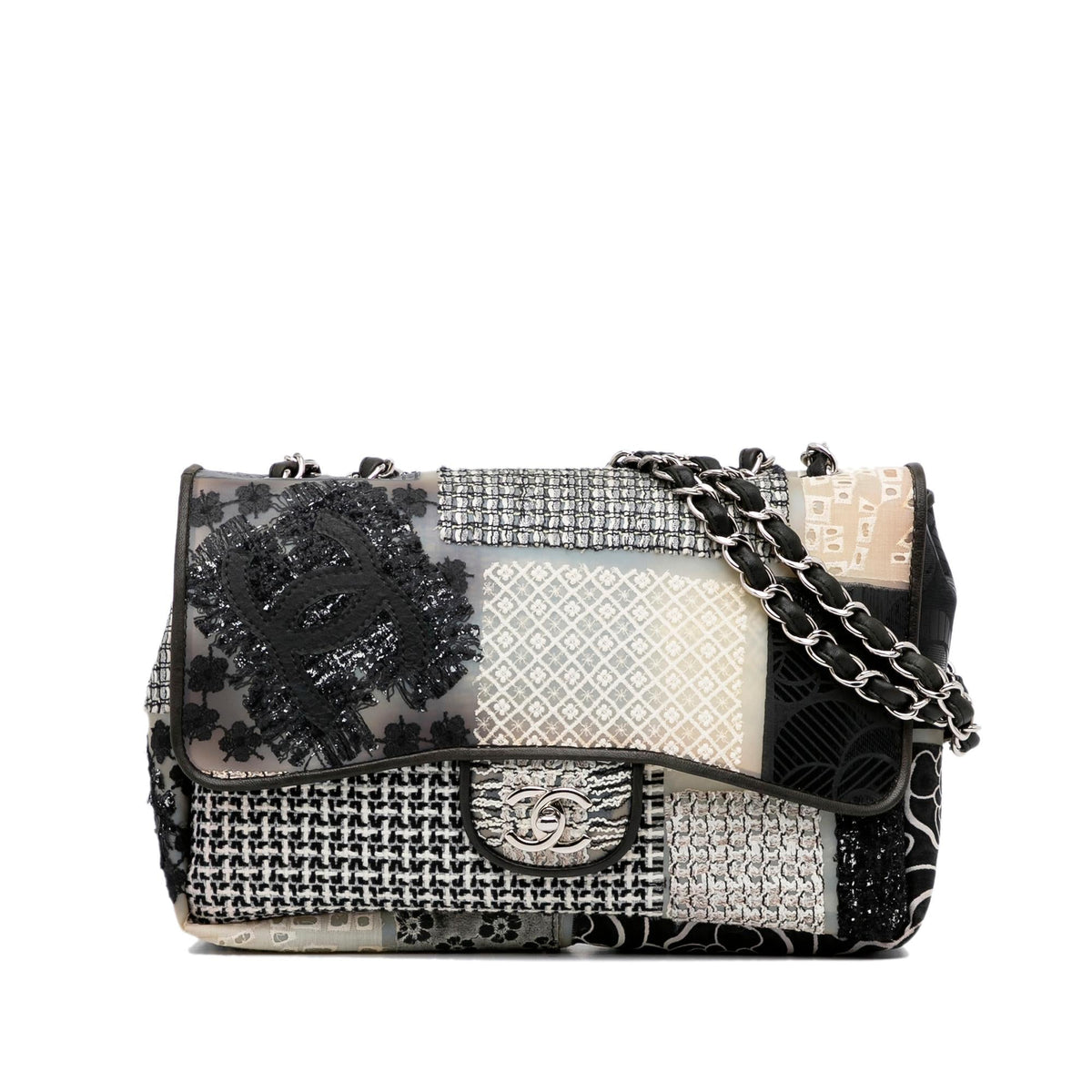 Chanel Jumbo CC Patchwork Classic Flap (SHG-ouRgUe)