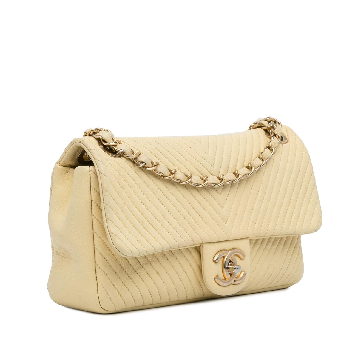 Chanel Jumbo Chevron Single Flap Bag (SHG-JJ2JXA)
