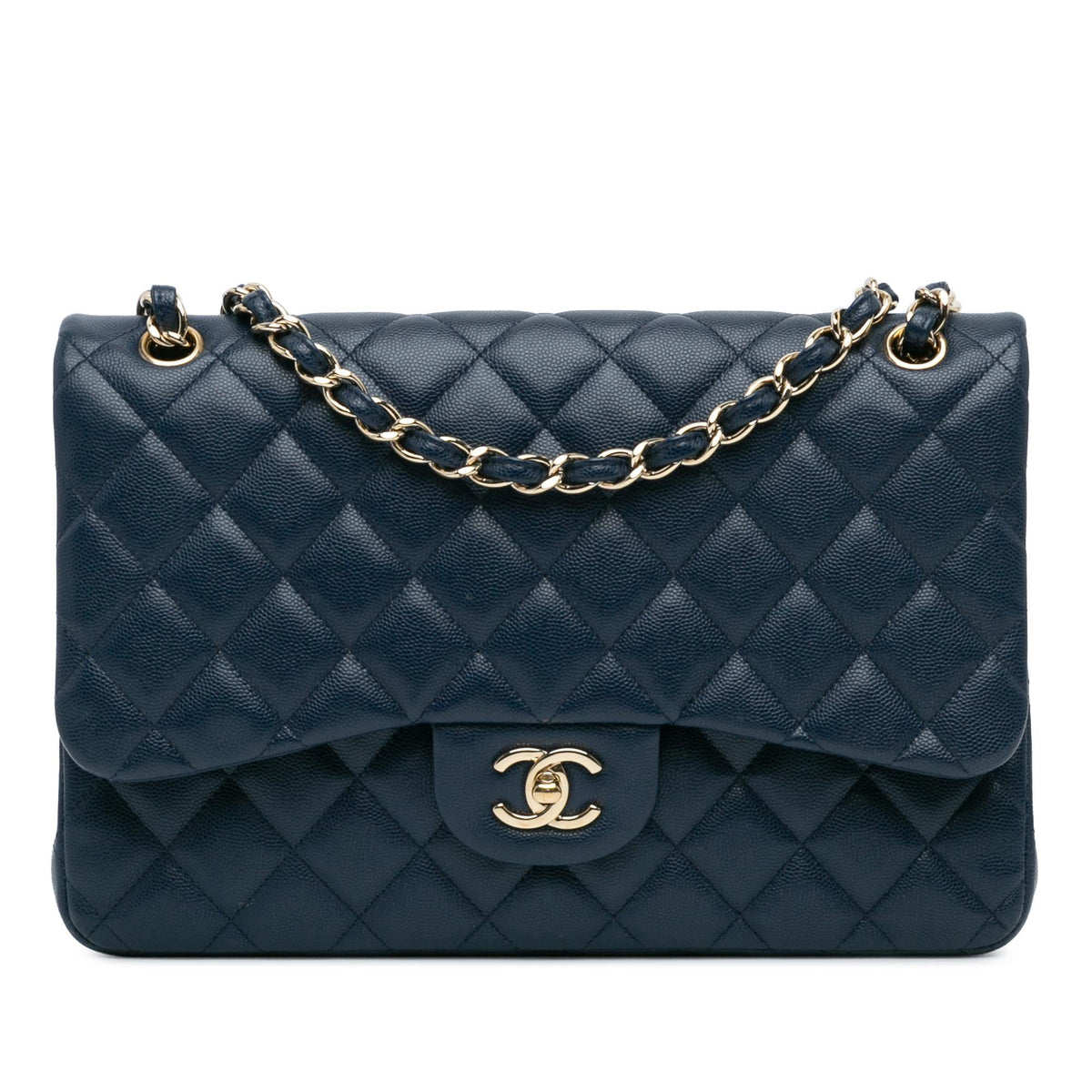 Chanel Jumbo Classic Caviar Double Flap (SHG-Ar5FRd)