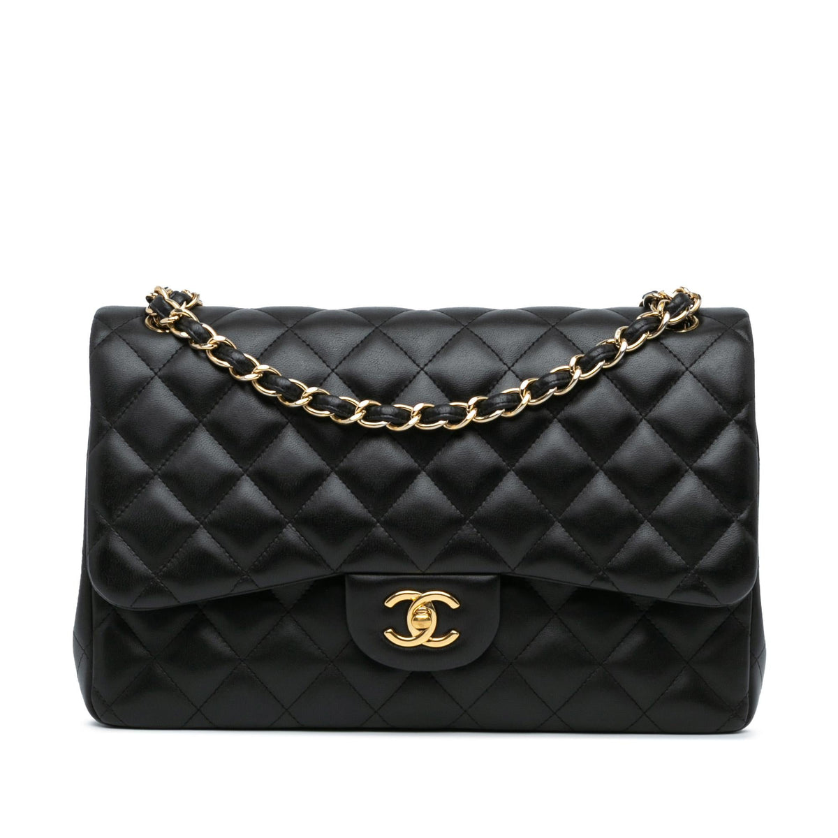 Chanel Jumbo Classic Lambskin Double Flap (SHG-np3lhQ)