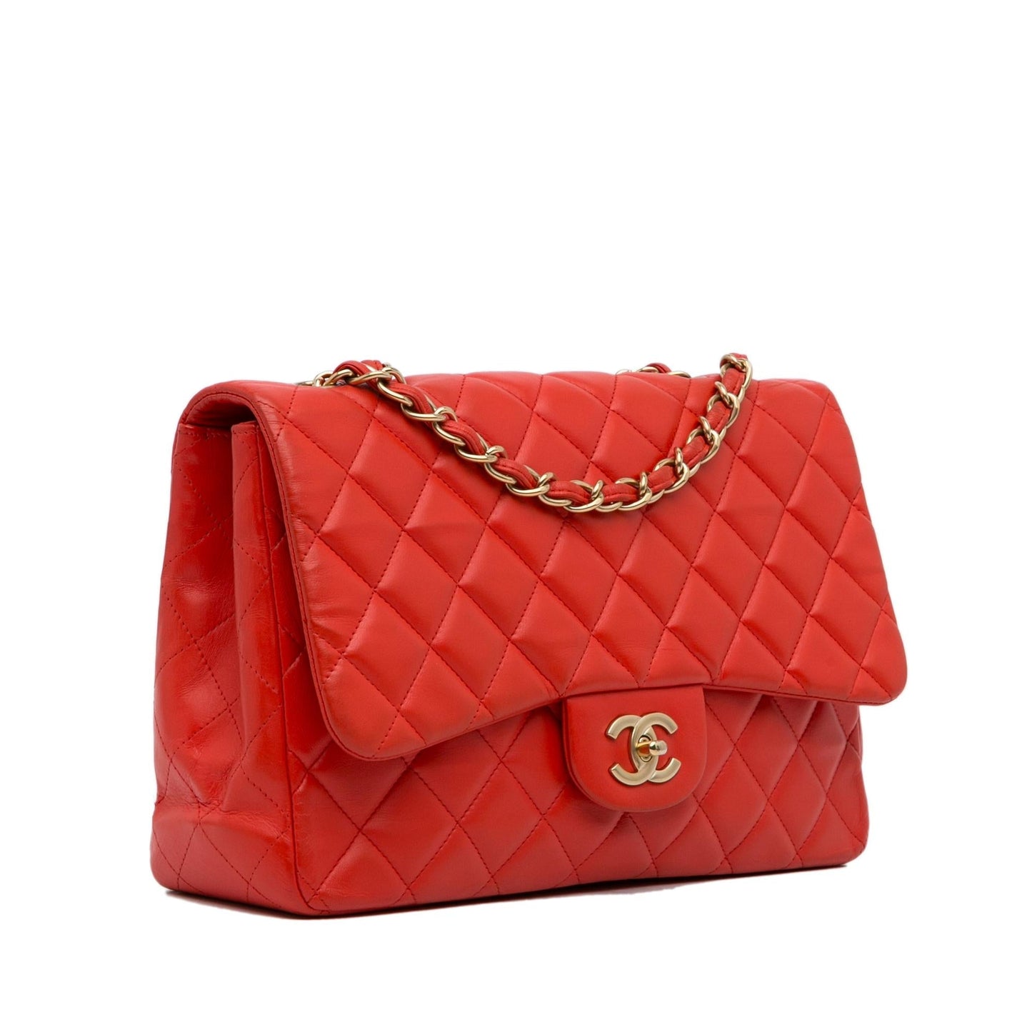 Chanel Jumbo Classic Lambskin Single Flap (SHG-27ChwA)