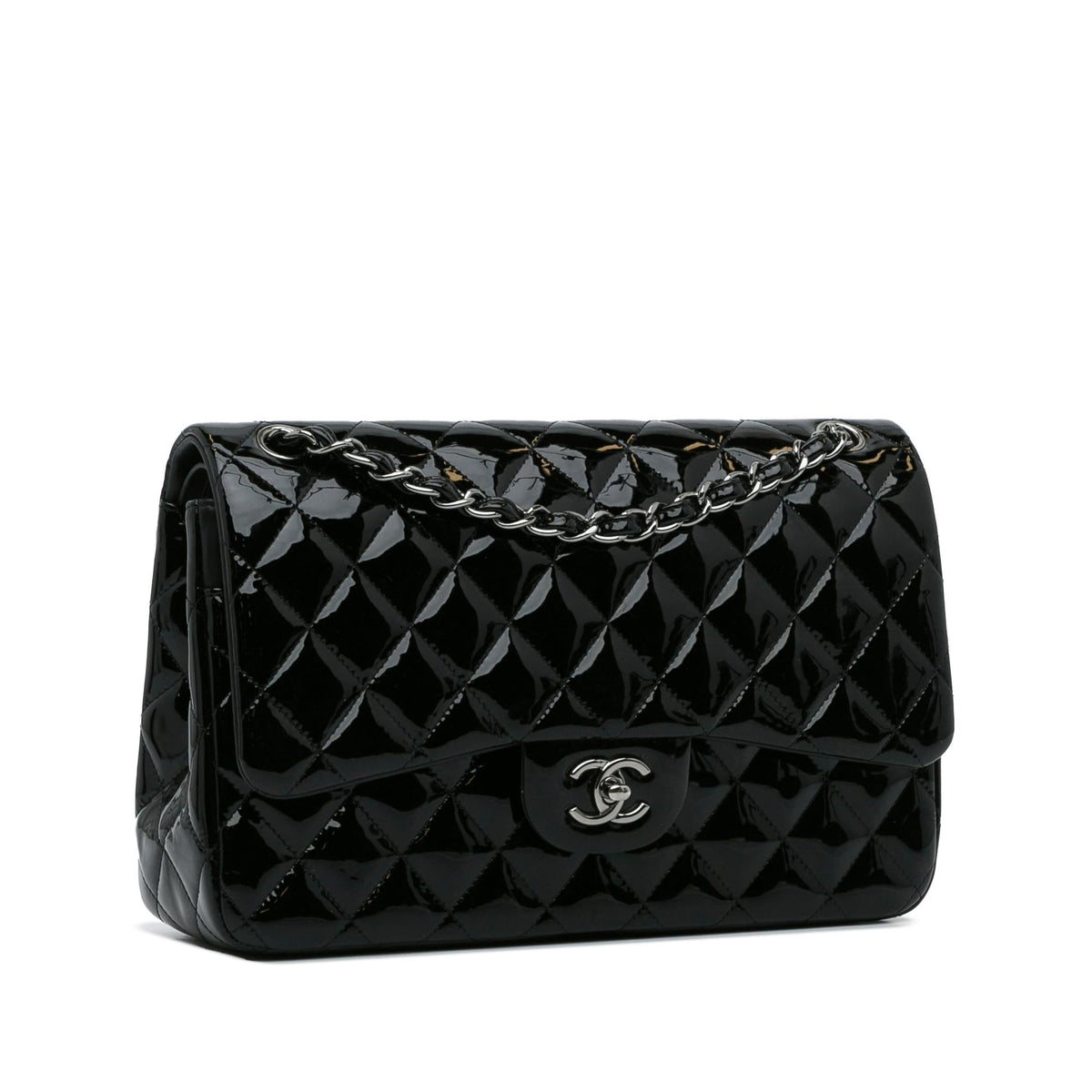Chanel Jumbo Classic Patent Double Flap