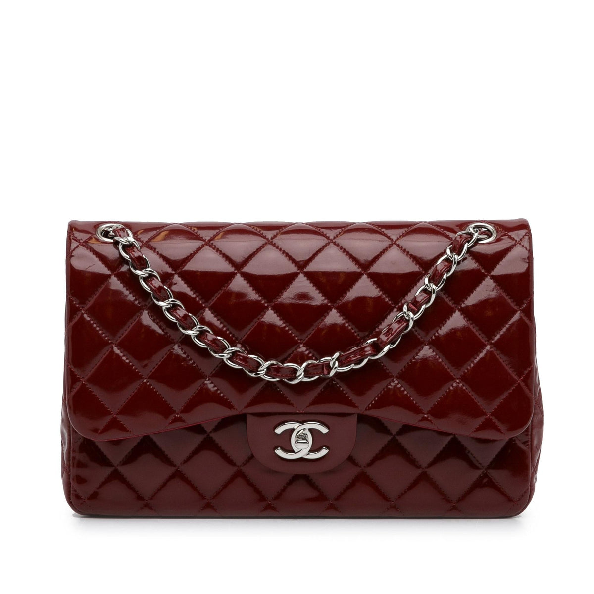 Chanel Jumbo Classic Patent Double Flap (SHG-Nqpvs3)