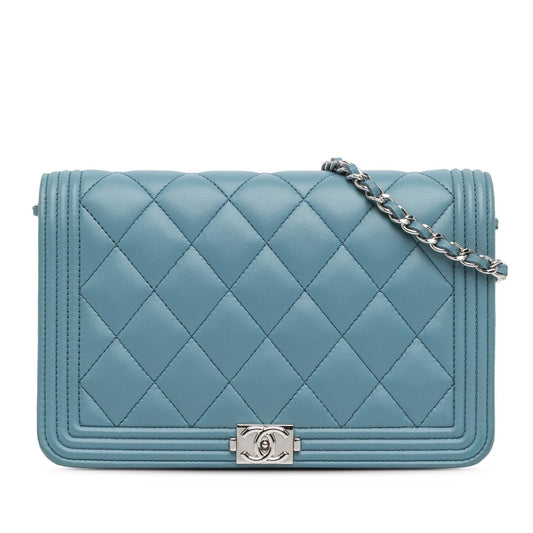 Chanel Lambskin Boy Wallet On Chain (SHG-vd6mfG)