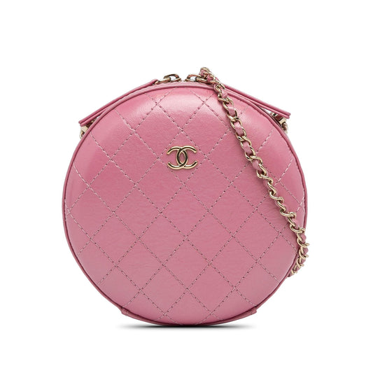 Chanel Lambskin CC Round Chain Crossbody (SHG-J2fPQX)