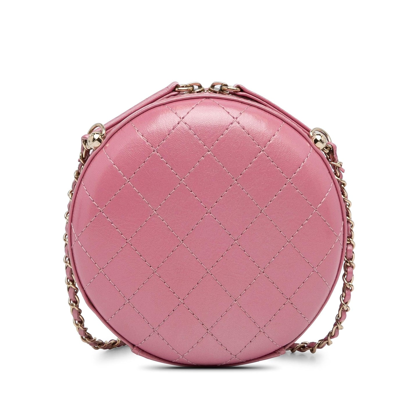 Chanel Lambskin CC Round Chain Crossbody (SHG-VrNp3m)