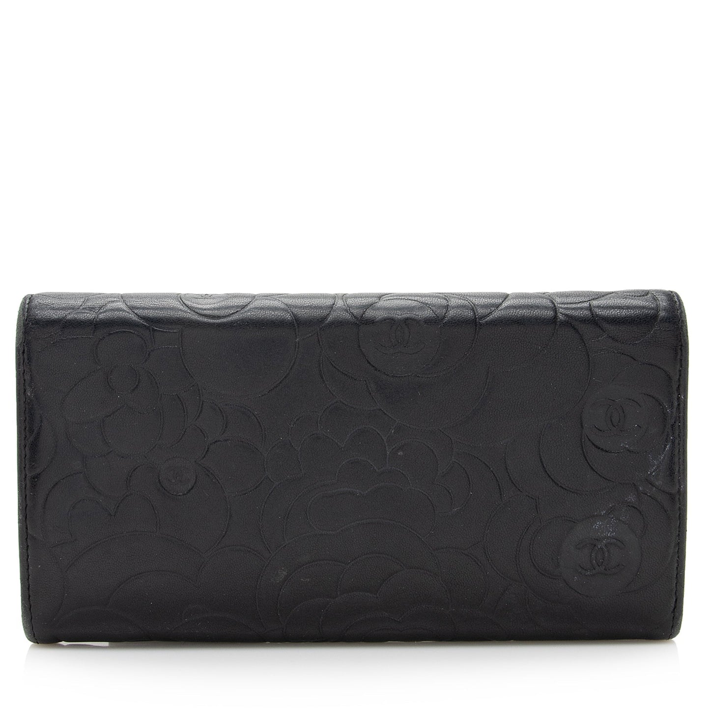 Chanel Lambskin Camellia CC Flap Long Wallet (SHF-22609)