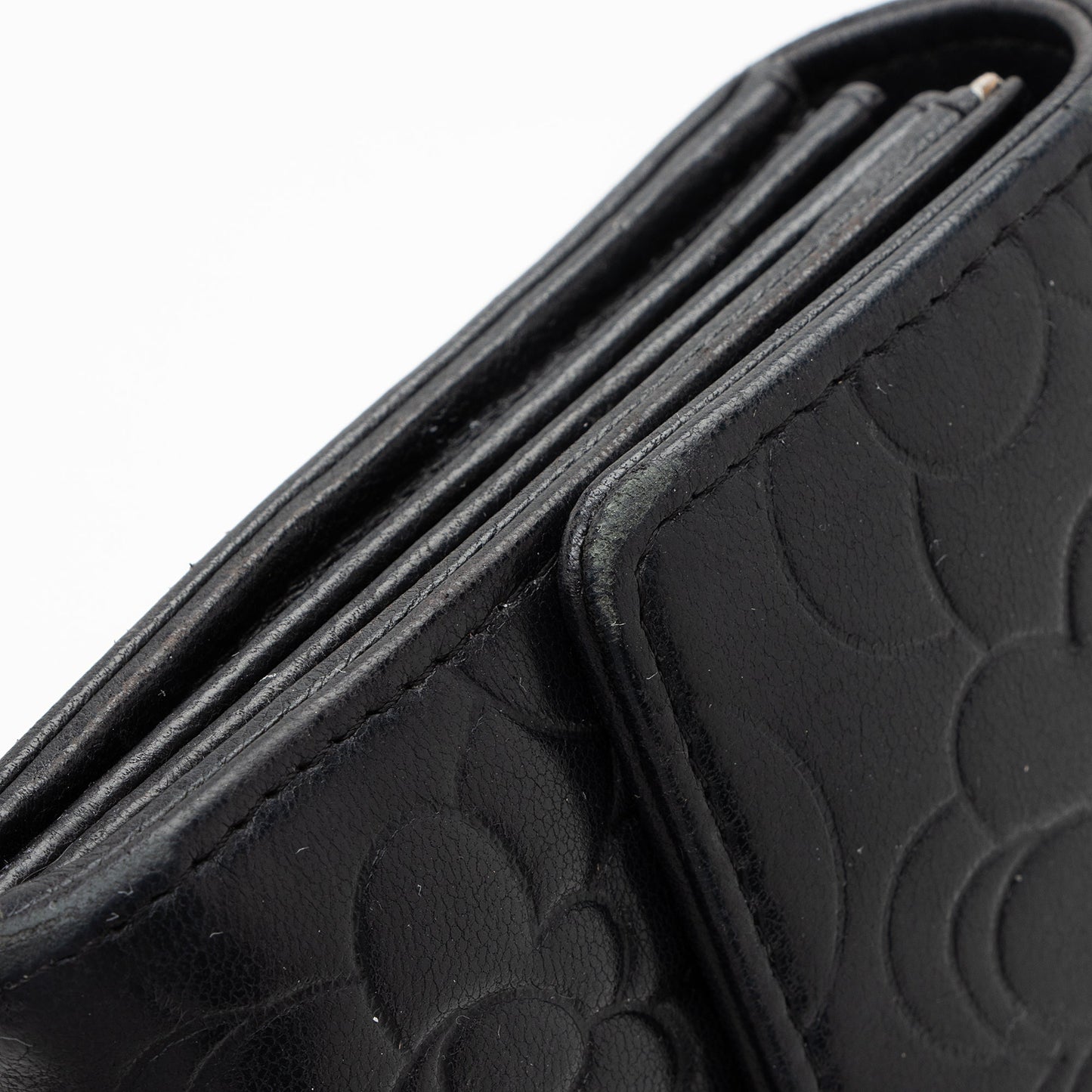 Chanel Lambskin Camellia CC Flap Long Wallet (SHF-22609)