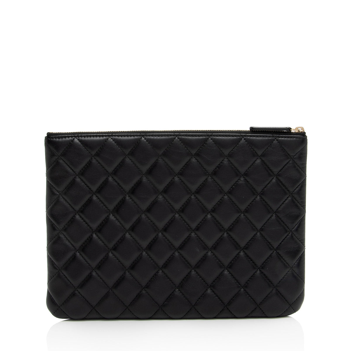 Chanel Lambskin Camellia Medium O-Case