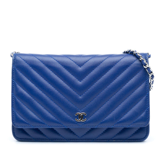 Chanel Lambskin Chevron Trendy Wallet On Chain (SHG-1p0Ah8)
