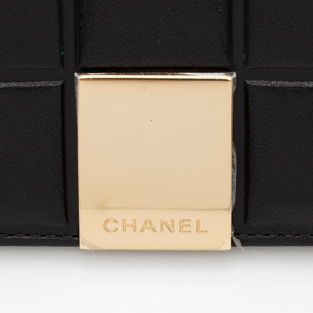 Chanel Lambskin Chocolate Bar Flap Wallet (SHF-15476)