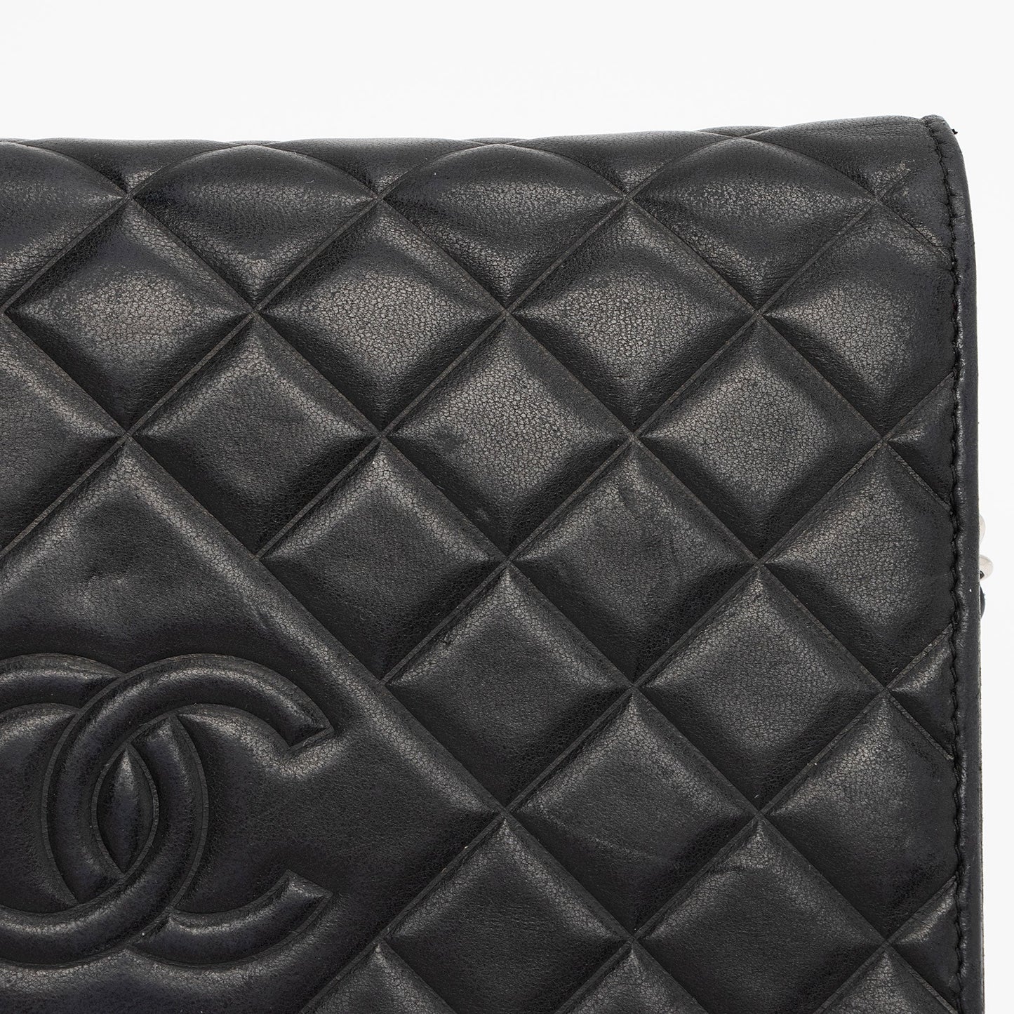 Chanel Lambskin Diamond CC Wallet On Chain Bag (SHF-yFwMhh)