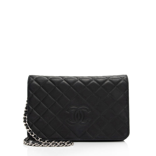 Chanel Lambskin Diamond CC Wallet On Chain Bag (SHF-yFwMhh)