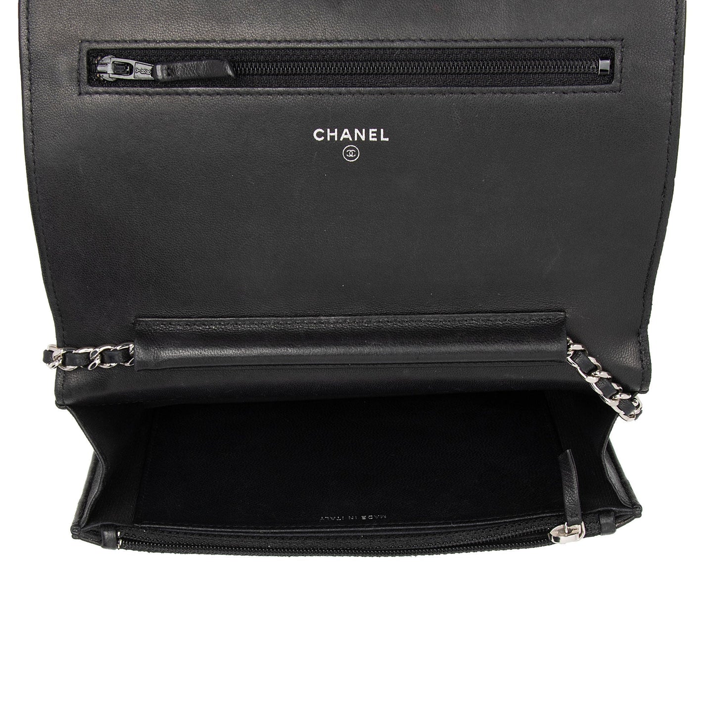 Chanel Lambskin Diamond CC Wallet On Chain Bag (SHF-yFwMhh)