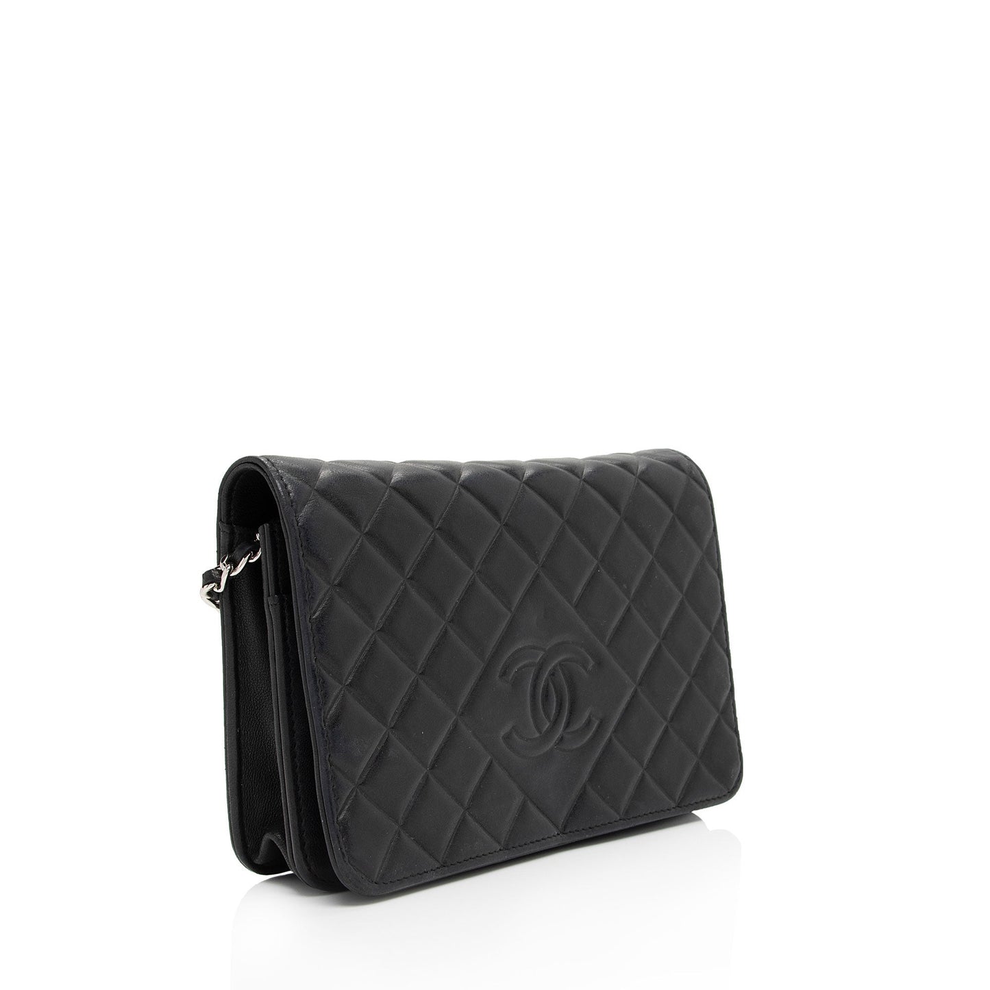 Chanel Lambskin Diamond CC Wallet On Chain Bag (SHF-yFwMhh)