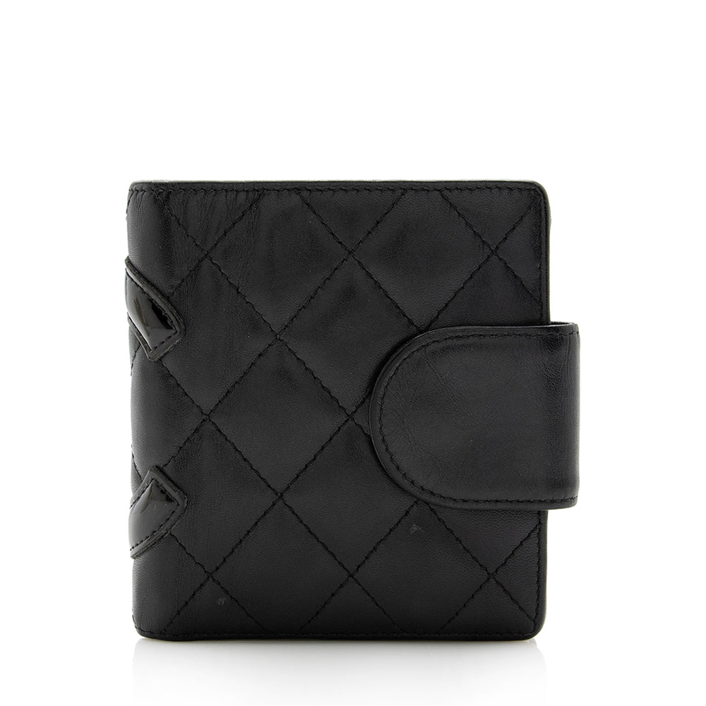 Chanel Lambskin Ligne Cambon French Purse Wallet (SHF-15533)