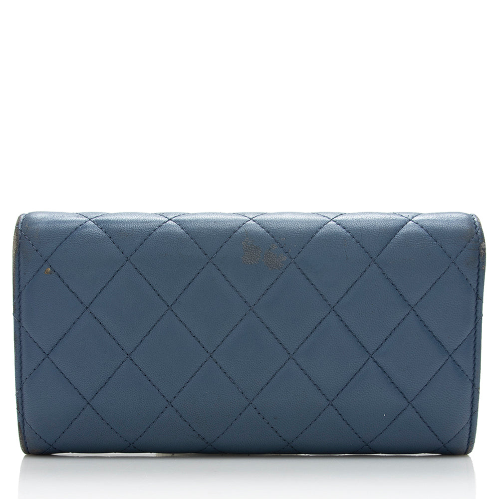 Chanel Lambskin Long Flap Wallet - FINAL SALE (SHF-18689)