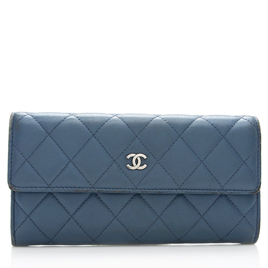 Chanel Lambskin Long Flap Wallet - FINAL SALE (SHF-18689)