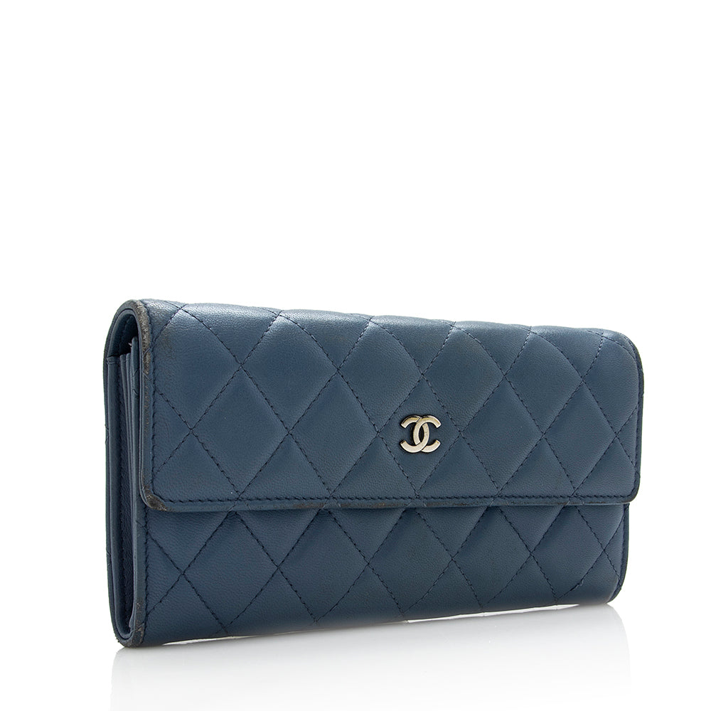 Chanel Lambskin Long Flap Wallet - FINAL SALE (SHF-18689)