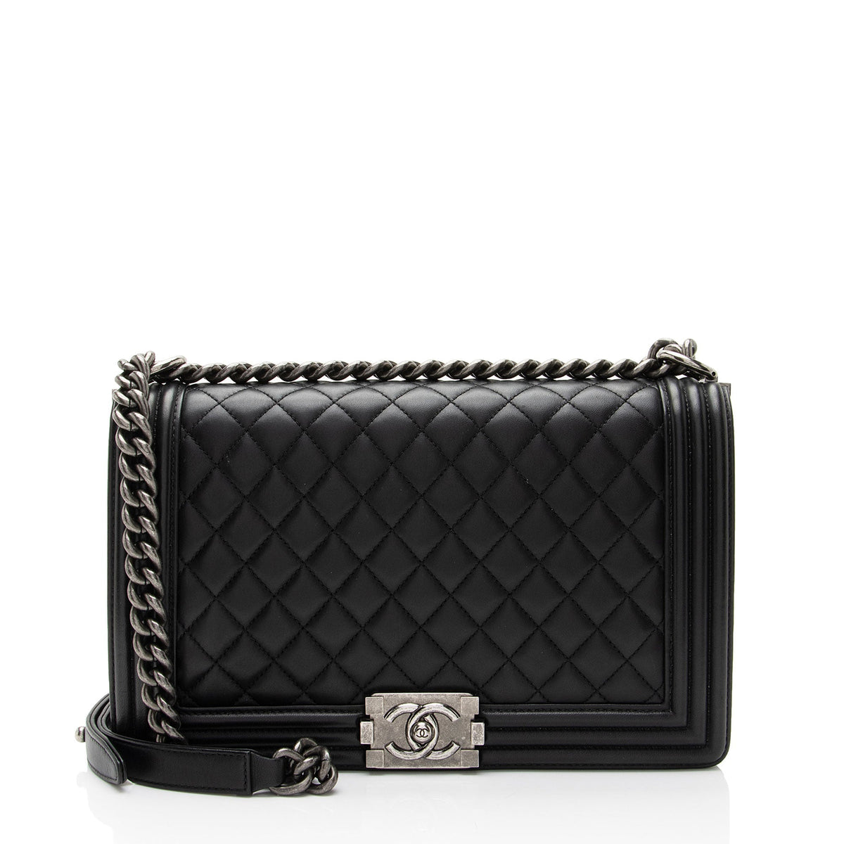 Chanel Lambskin New Medium Boy Bag (SHF-YOGUt0)