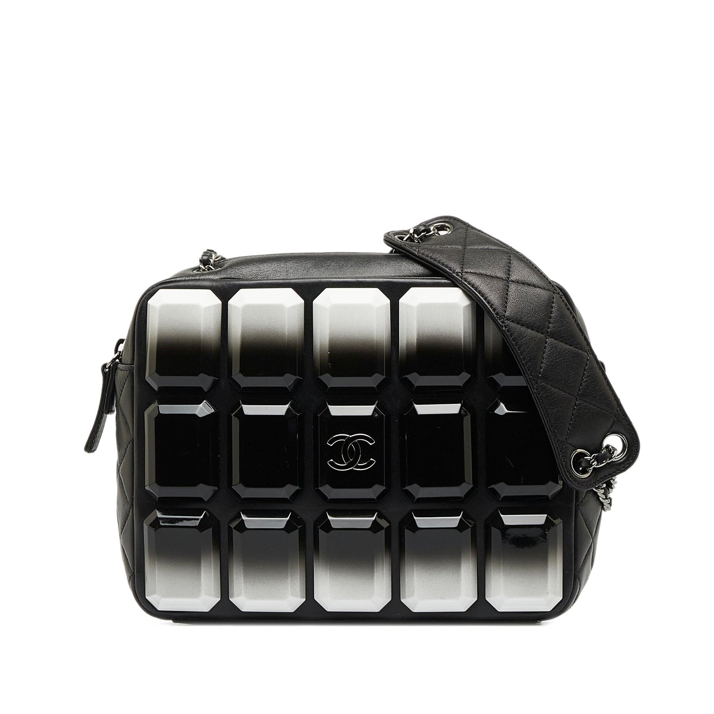 Chanel Lambskin Plexiglass Evening Art Camera Bag