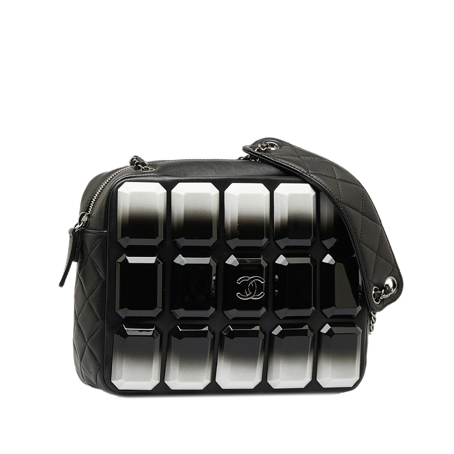 Chanel Lambskin Plexiglass Evening Art Camera Bag