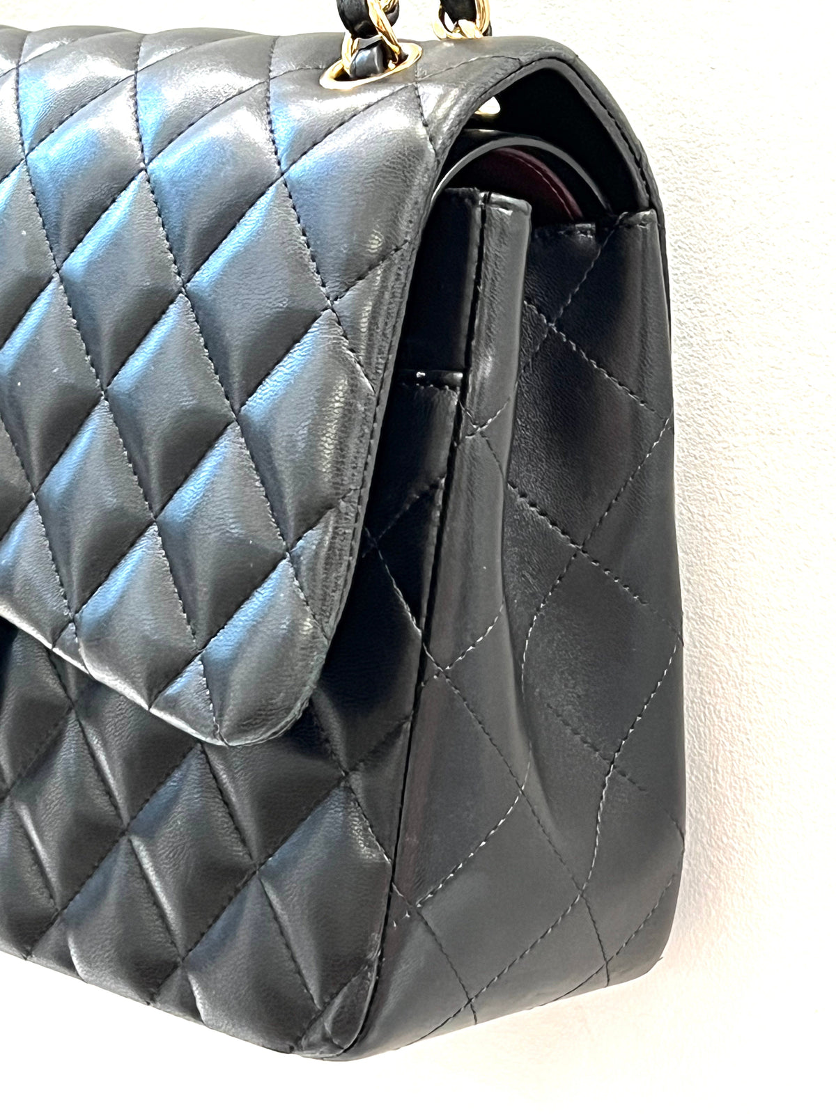 Chanel QUILTED LAMBSKIN DOUBLE FLAP JUMBO Bag