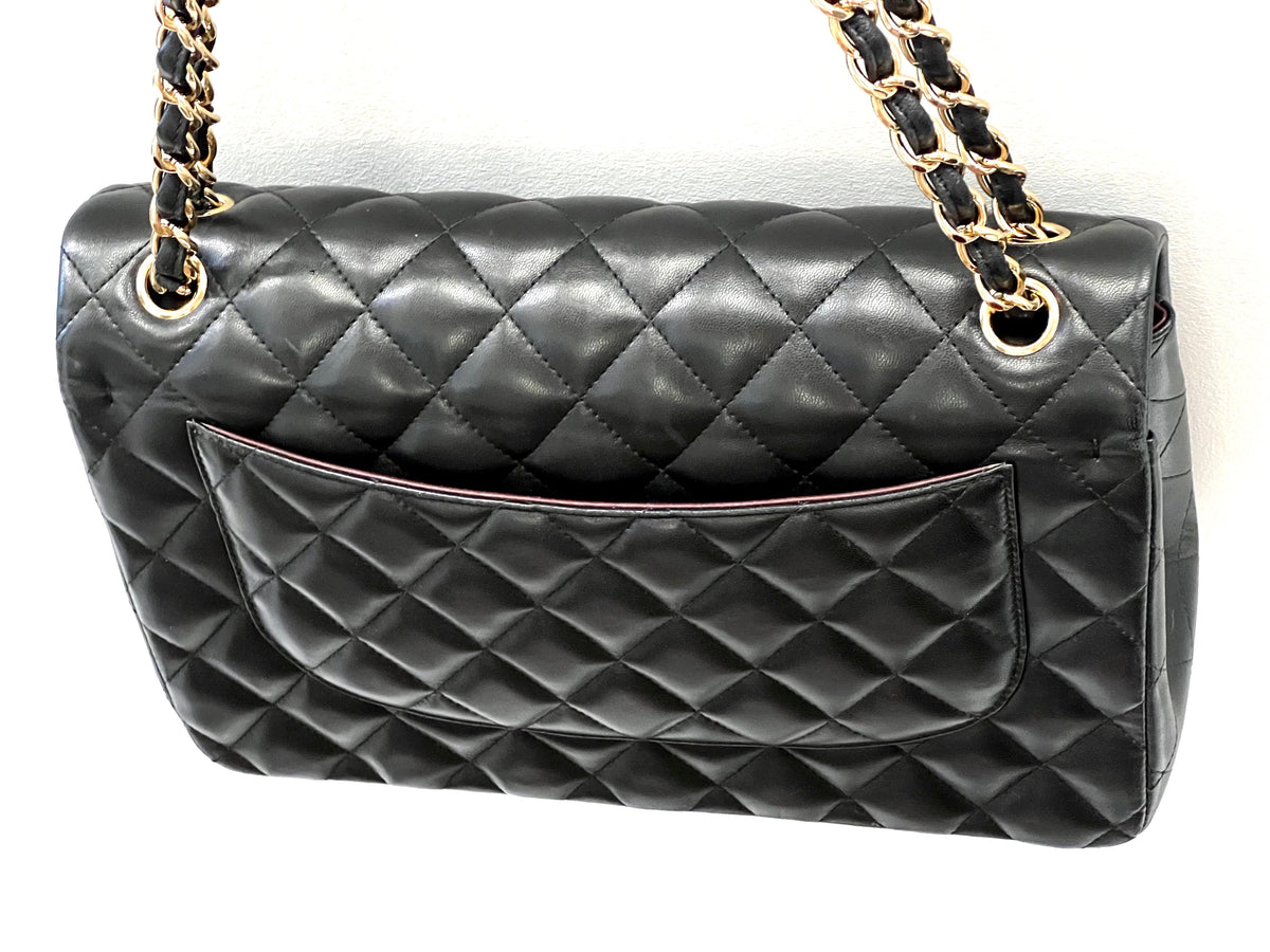 Chanel QUILTED LAMBSKIN DOUBLE FLAP JUMBO Bag