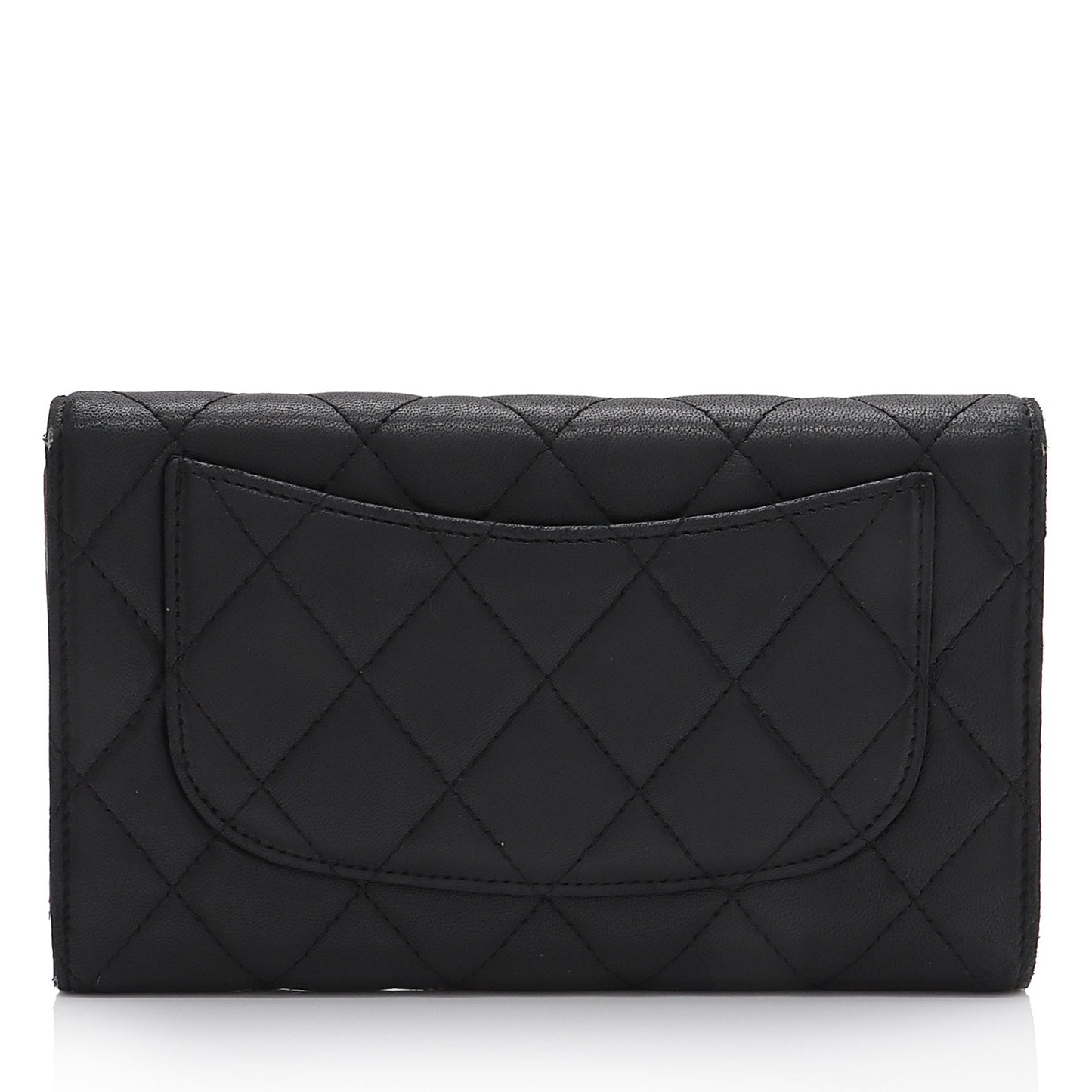 Chanel Lambskin CC Tri-Fold Long Wallet (SHF-TmgtMF)