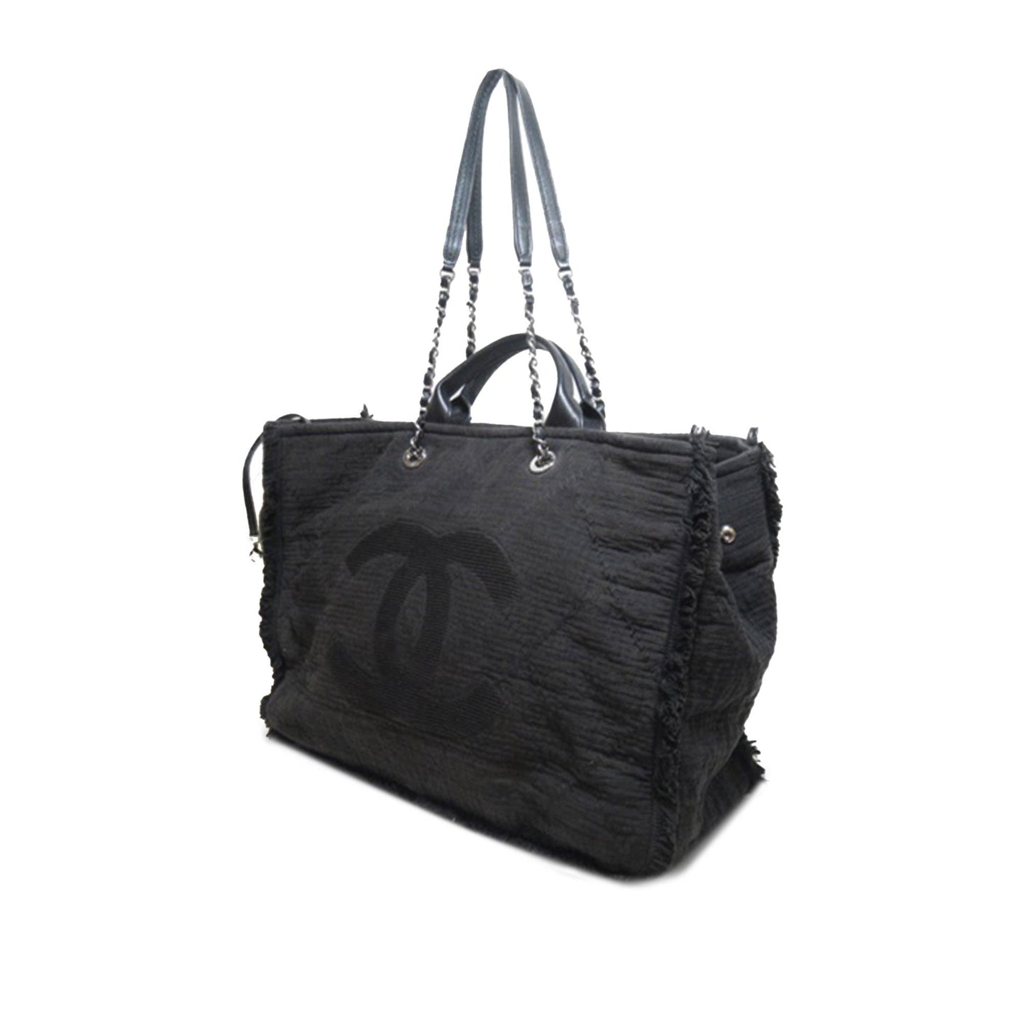 Chanel Large Canvas Double Face Shopping Tote (SHG-o4gXZL)