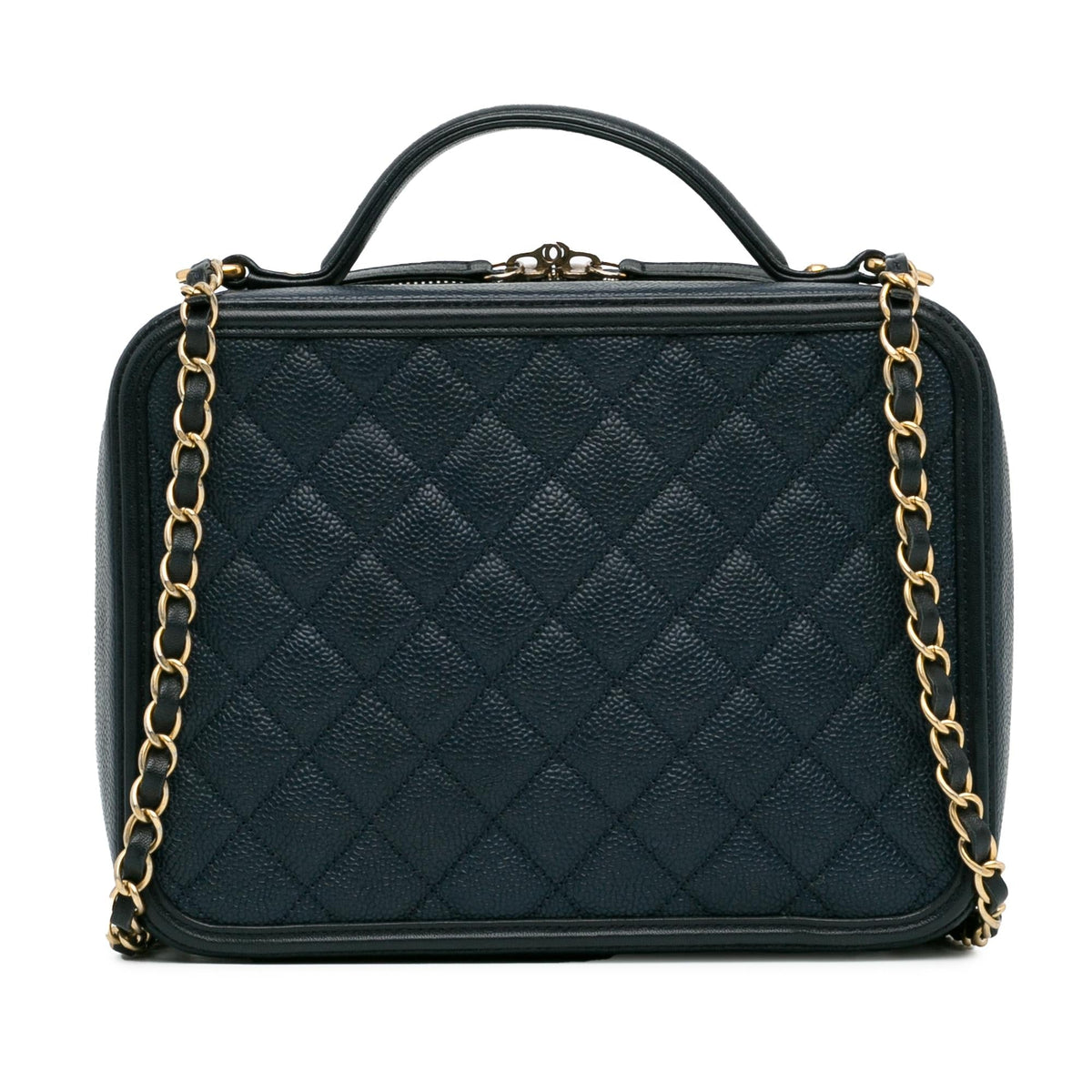Chanel Large Caviar CC Filigree Vanity Case (SHG-JUihwi)