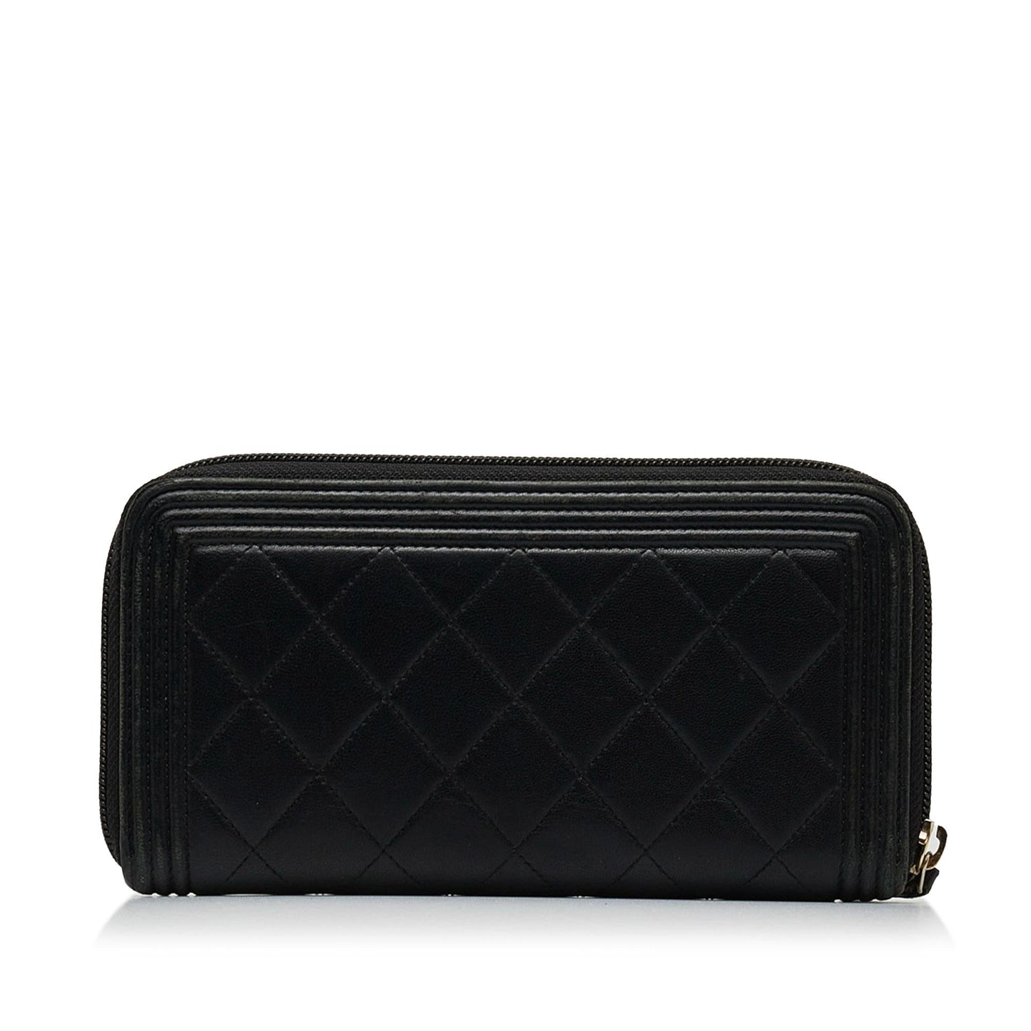 Chanel Le Boy Lambskin Leather Long Wallet (SHG-yv8OkM)