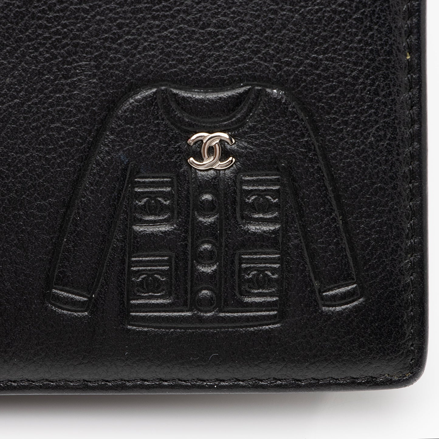 Chanel Leather CC Jacket Embossed Yen Wallet (SHF-23515)