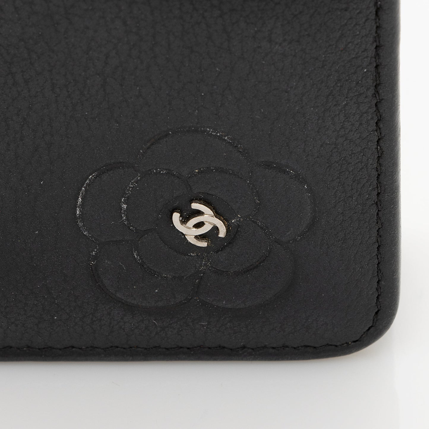 Chanel Leather Camellia CC L-Double Wallet (SHF-22204)