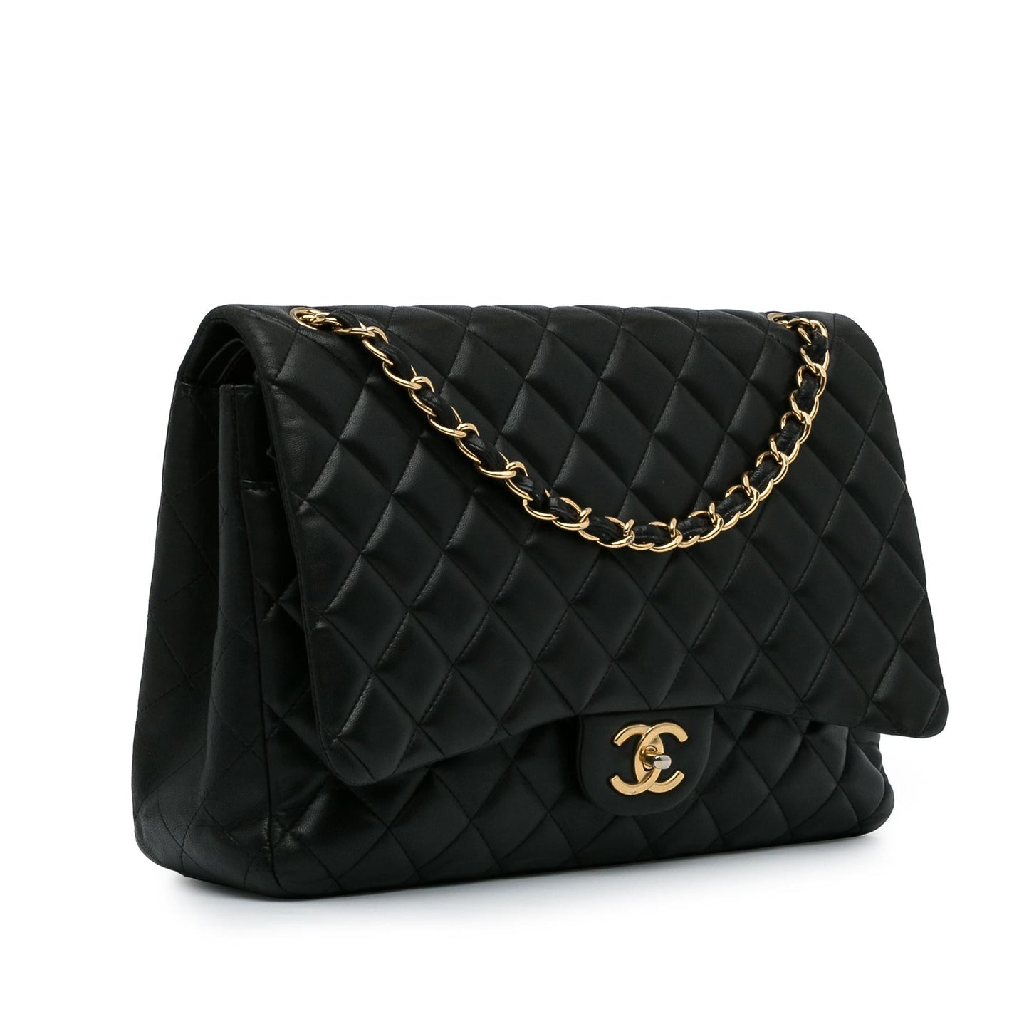 Chanel Maxi Classic Lambskin Double Flap (SHG-eE9hXY)
