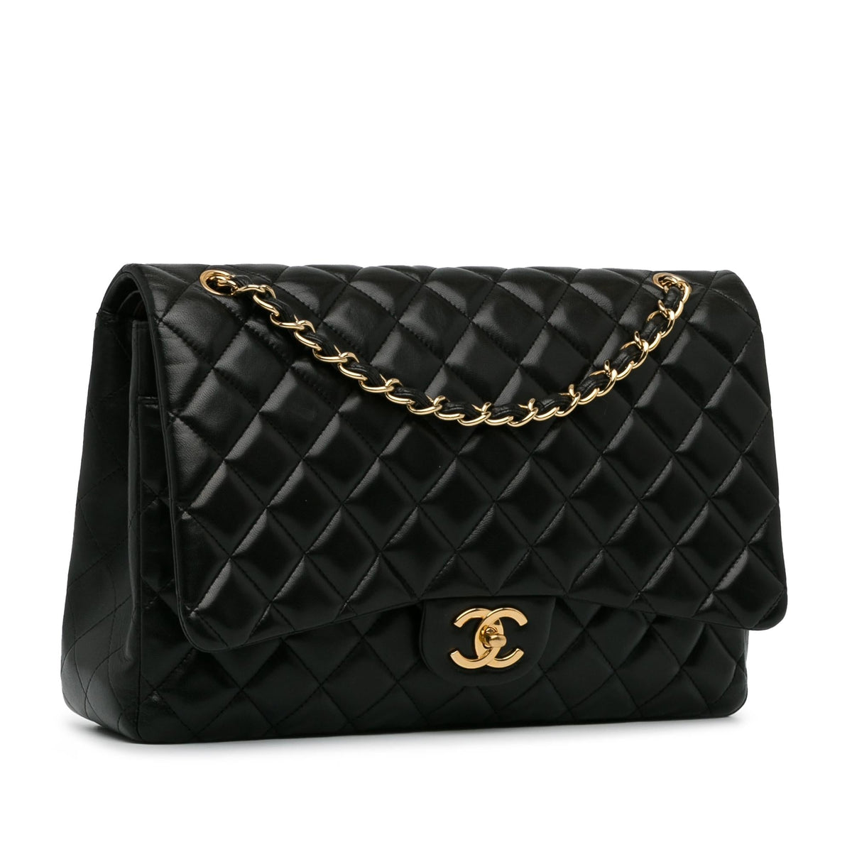 Chanel Maxi Classic Lambskin Double Flap (SHG-UilY6L)