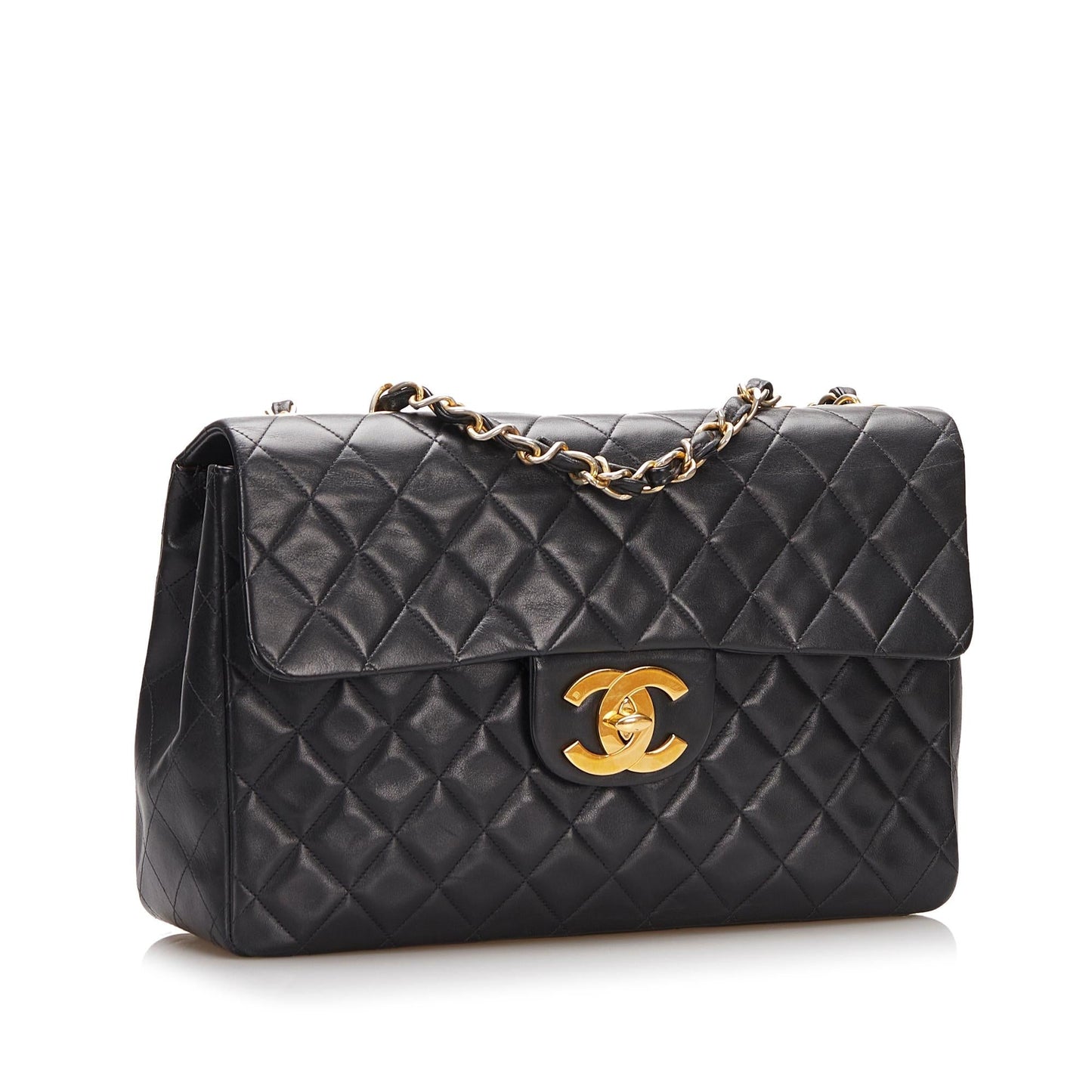 Chanel Maxi Classic Lambskin Single Flap (SHG-bKU9pk)