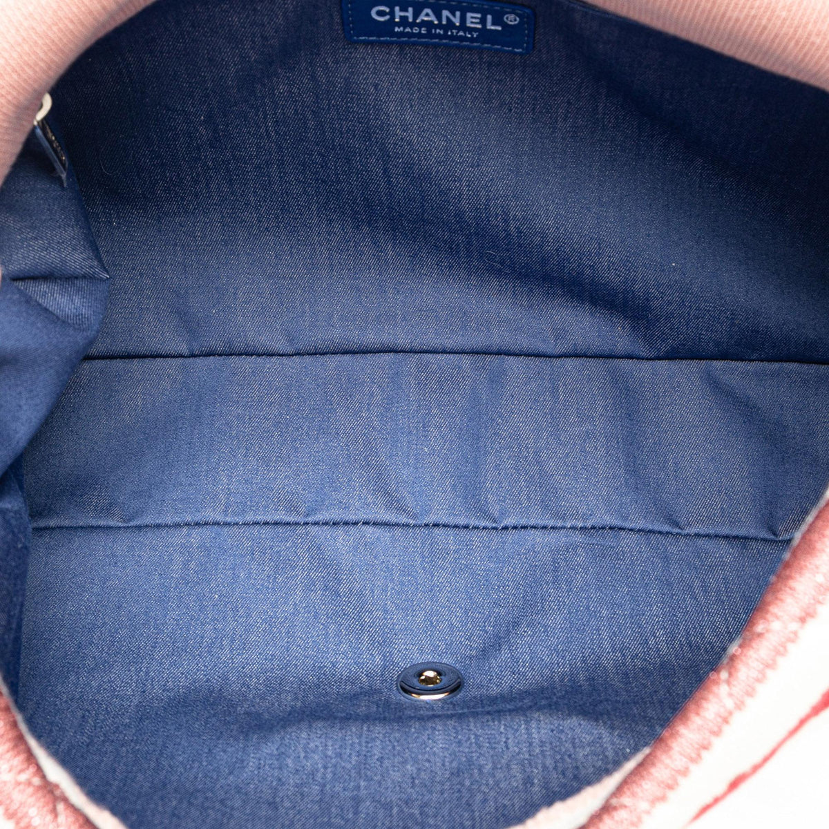 Chanel Maxi Stripe Jersey Felt and Rope Flap (SHG-MIYA5f)