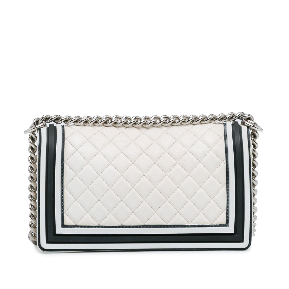 Chanel Medium Bicolor Lambskin and Rubber Boy Flap (SHG-hH7LGi)