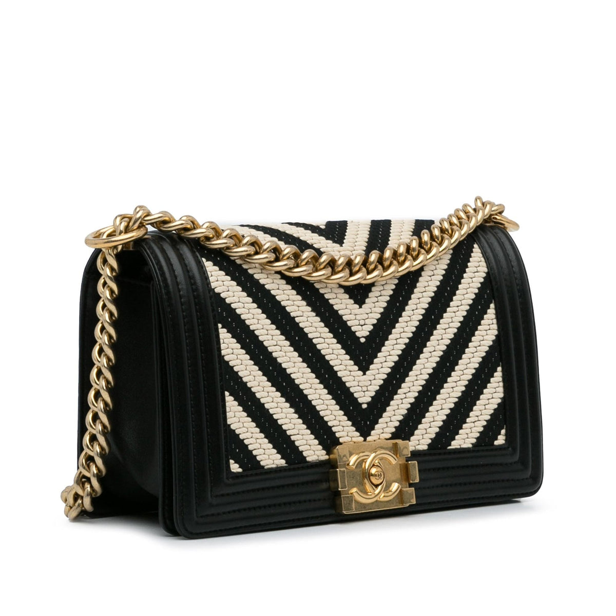 Chanel Medium Braided Chevron Le Boy (SHG-Qo0SYS)