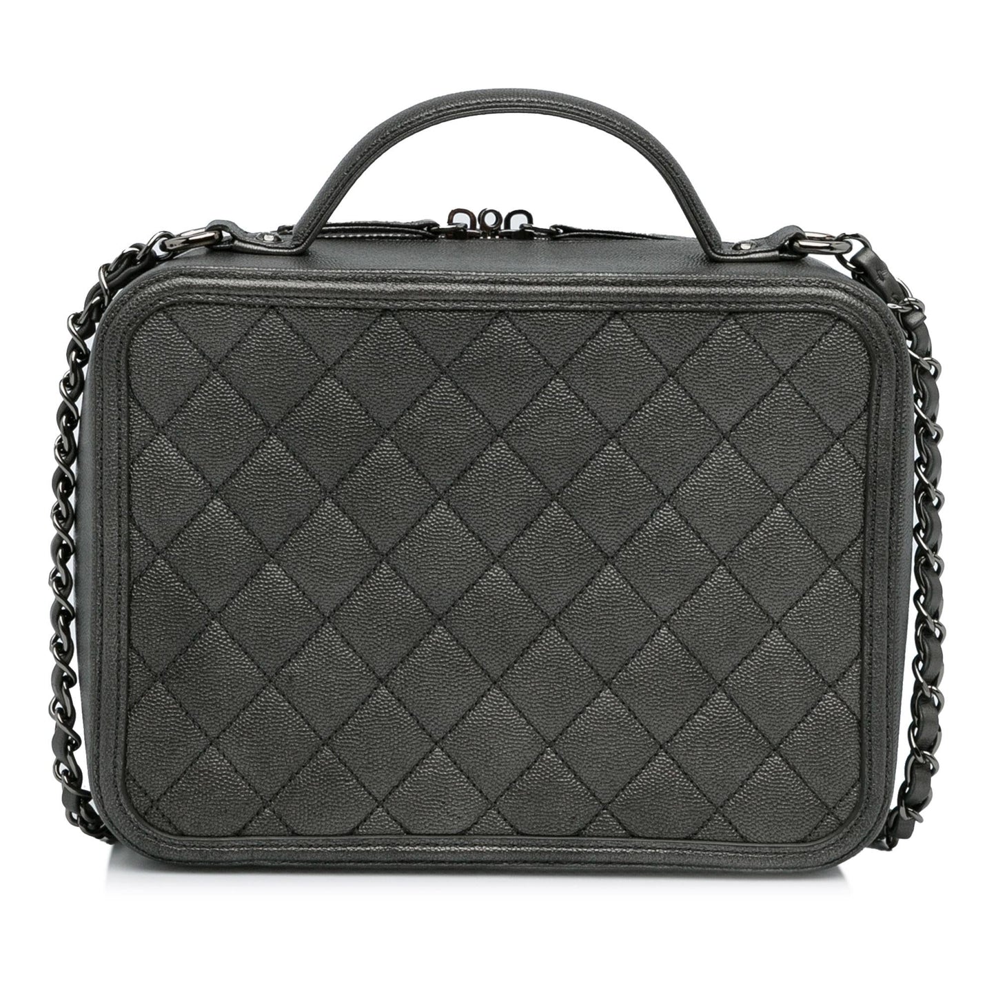 Chanel Medium CC Filigree Caviar Vanity Case