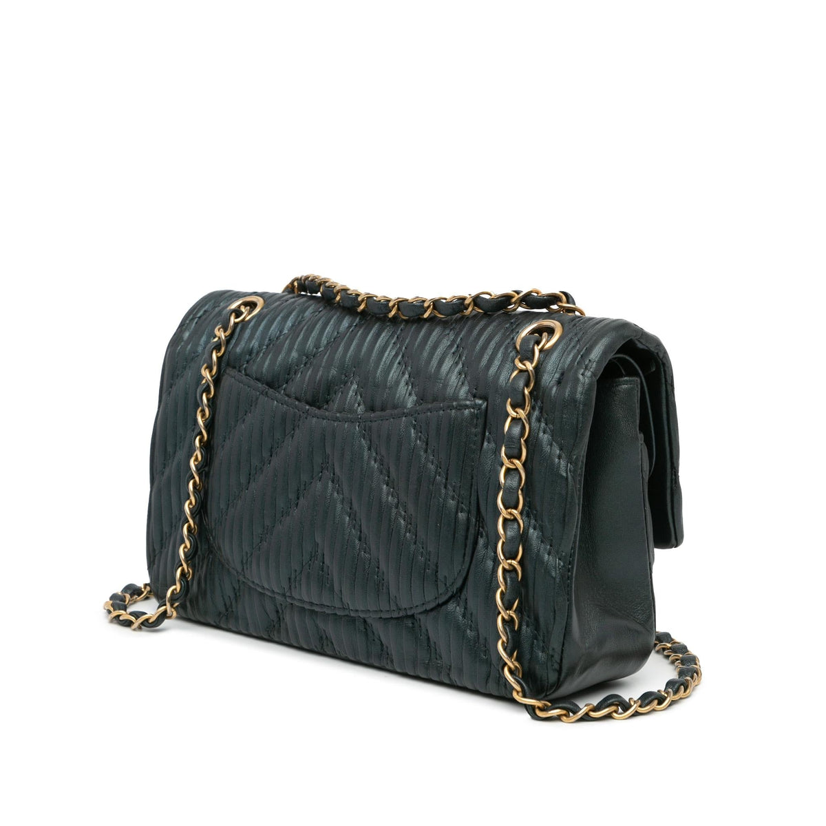 Chanel Medium Calfskin Coco Pleats Double Flap (SHG-XXiROs)