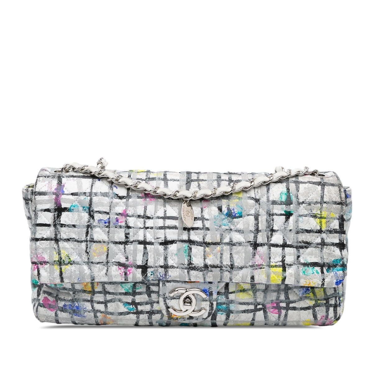 Chanel Medium Calfskin Hand Painted Graffiti Flap (SHG-kb749n)
