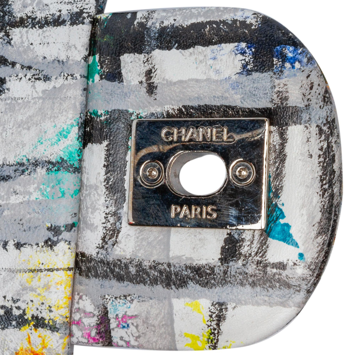 Chanel Medium Calfskin Hand Painted Graffiti Flap (SHG-kb749n)