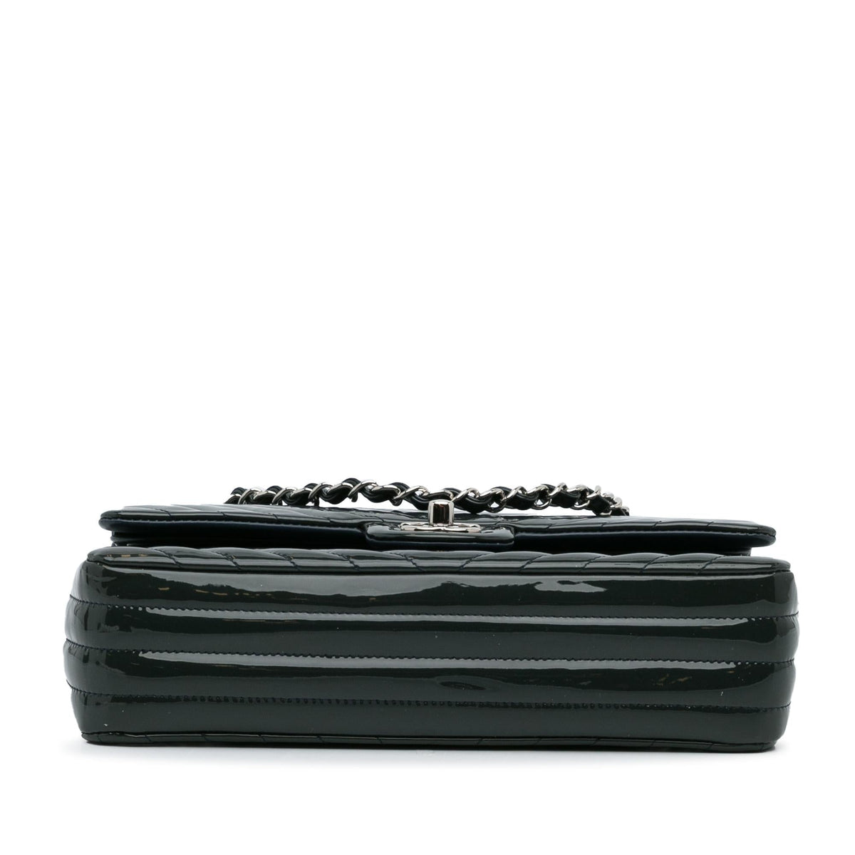 Chanel Medium Chevron Patent Double Flap