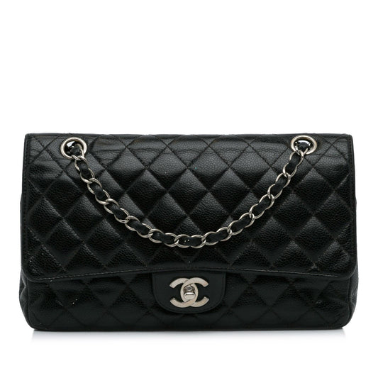 Chanel Medium Classic Caviar Double Flap (SHG-aR0s8D)